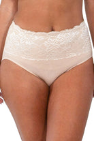 Seamless Brief with Lace Overlay : Sale Colors_Rhonda_Shear_38