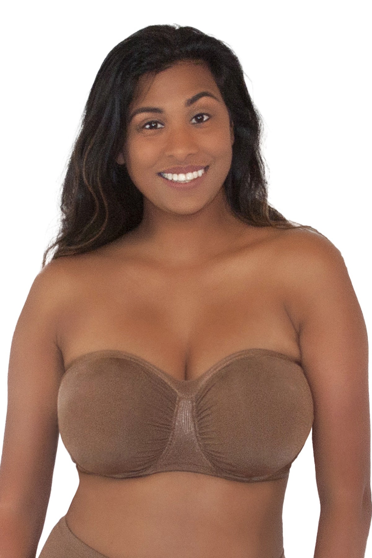 Track Smoothing Intimates Unlined Strapless Bra - Clay - 46 - DD at