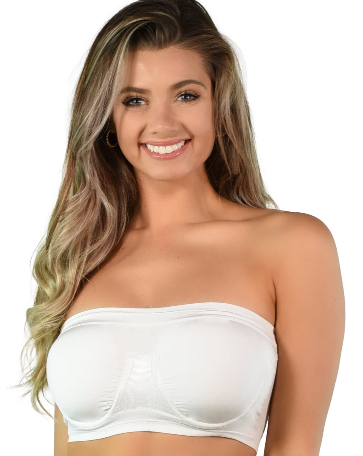 Angel Seamless Underwire Bandeau Bra with Removable Pads – Rhonda Shear