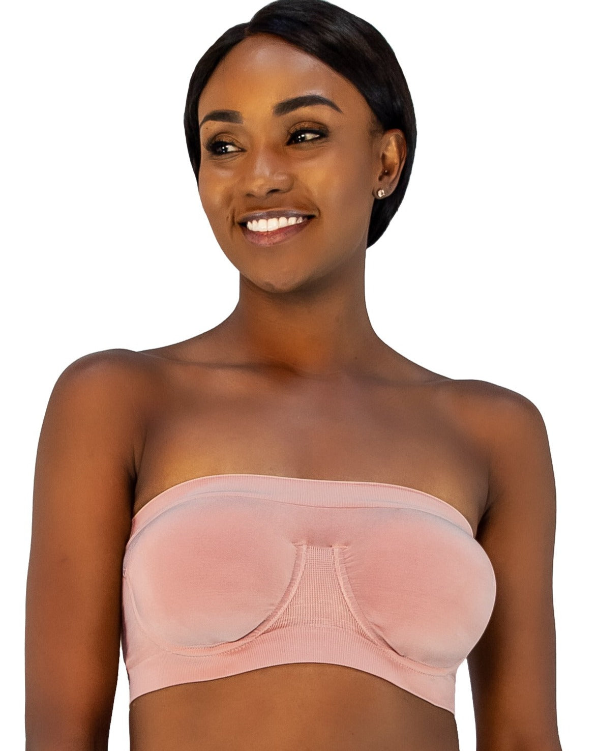 Exclare Women's Seamless Bandeau Unlined Underwire Minimizer Strapless Bra  for Large Bust(Walnut,38DD)