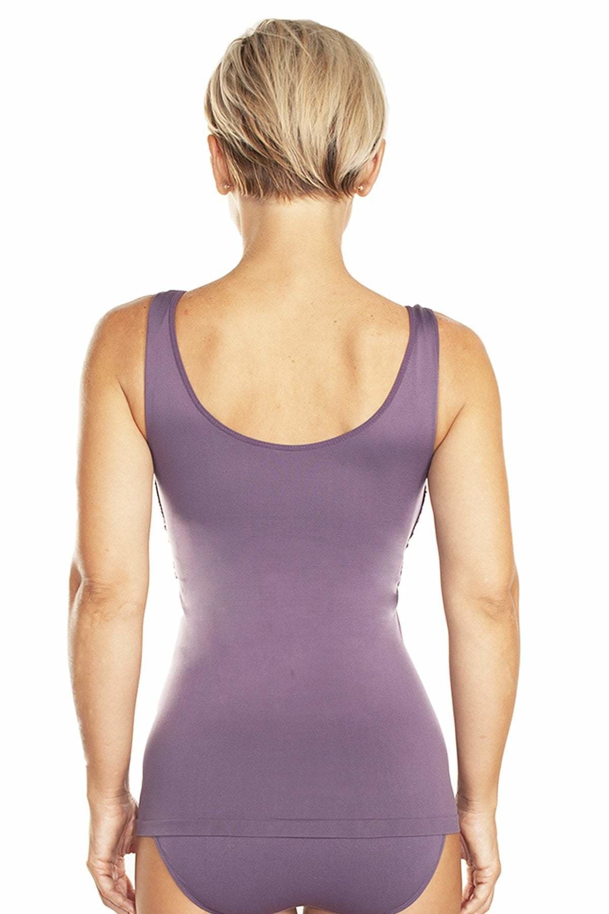 Rhonda Shear Women's Tank Tops With Shelf Bra White / Purple XL –  Biggybargains
