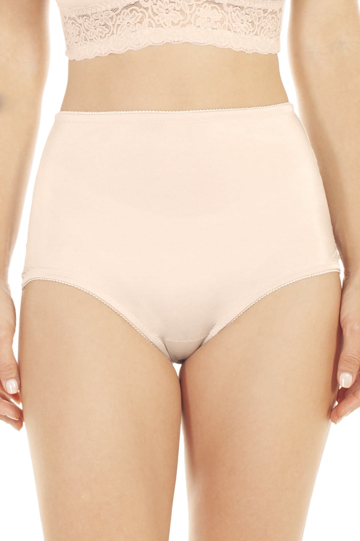 Tummy Control Underwear Lace French Cut Panties Wool Shapewear