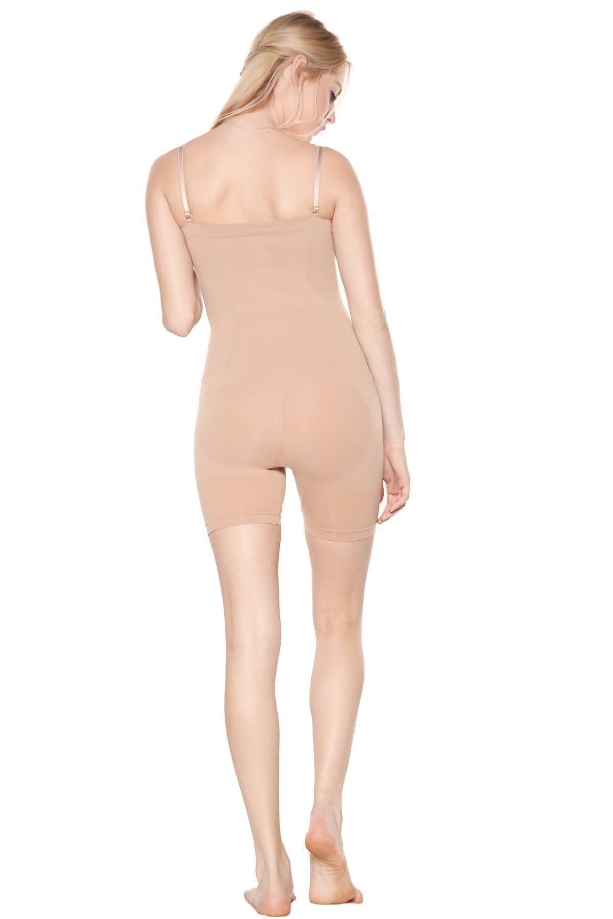 Rhonda Shear Nude Wear Your Own Bra Bodysuit Shaper Shape-wear SzM